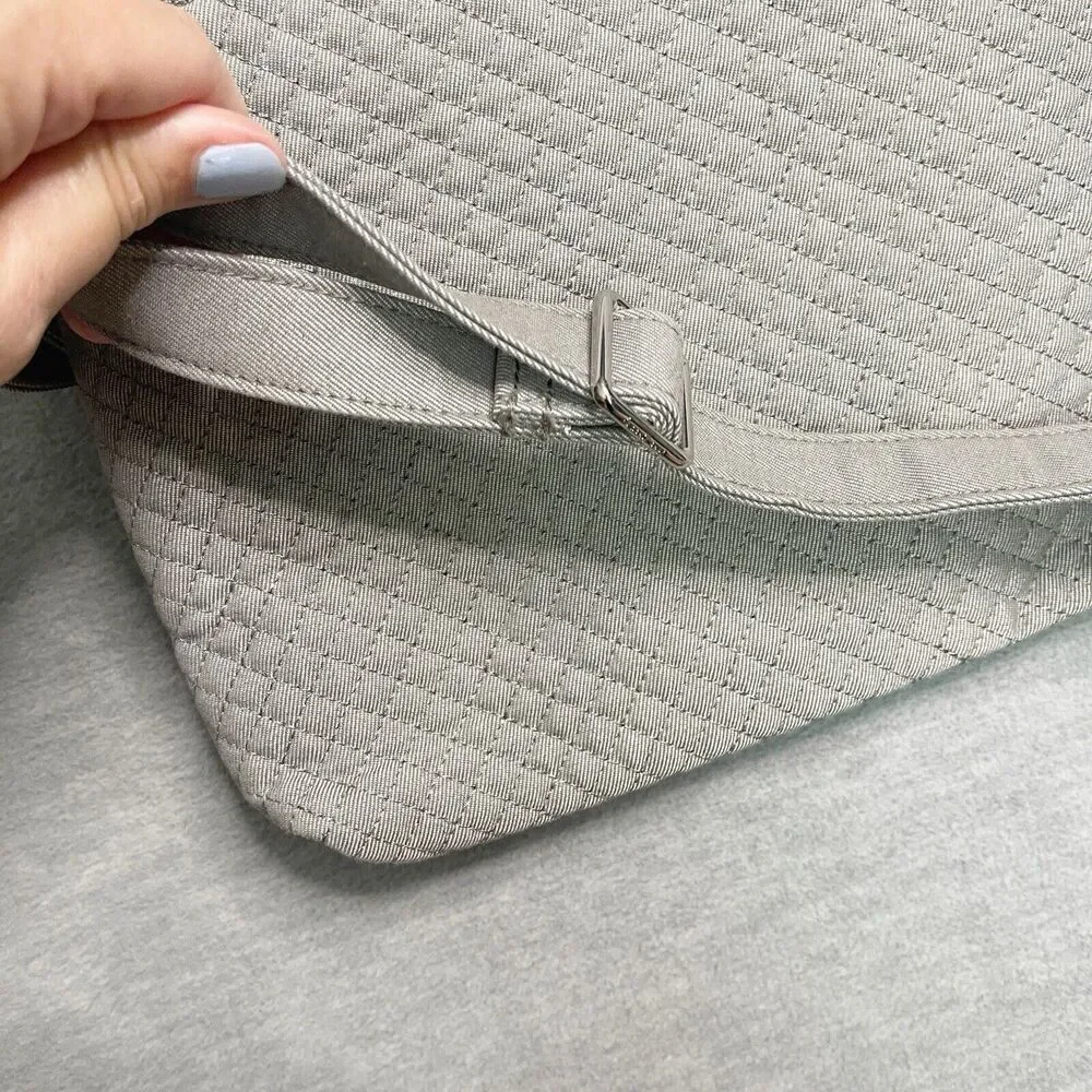 Vera Bradley Iconic‎ Turnabout Quilted Reversible Crossbody Bag Denim Gray Solid